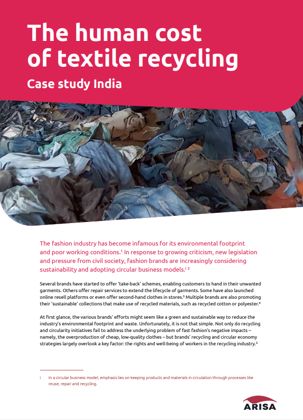 The human cost of textile recycling The human cost of textile recycling